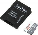   Micro SDHC 64GB SanDisk Ultra microSDXC Class 10 UHS-I + SD adapter (SDSQUNB-064G-GN3MA)